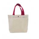 文青風純色帆布手提輕便收納提袋