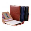 A5帶扣商務活頁皮革收納筆記本