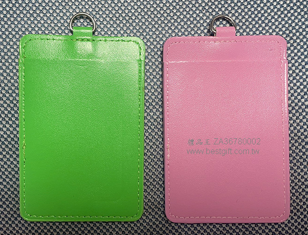 ZA36780002  PVC仿皮證件卡套(前後口袋D字金屬扣)