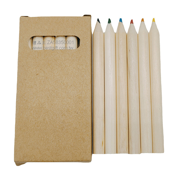 ZA58350001   6色彩色鉛筆(牛皮紙盒)