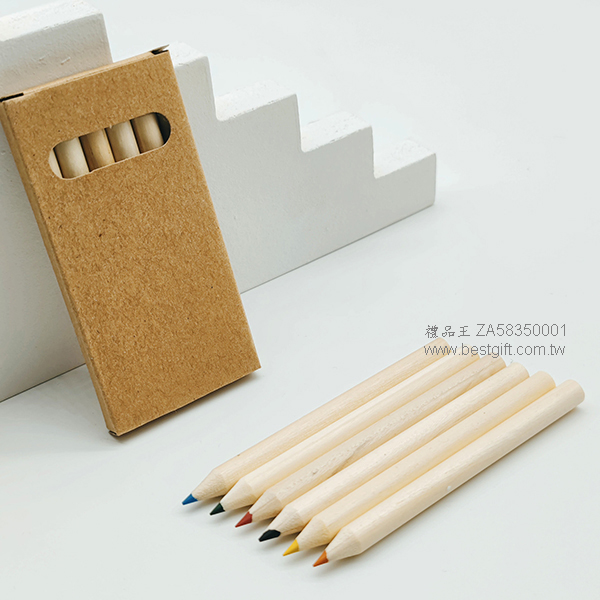 ZA58350001   6色彩色鉛筆(牛皮紙盒)