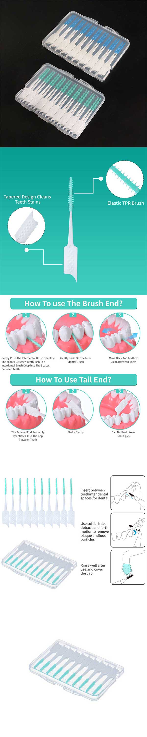 20入軟膠牙籤刷牙間刷_內圖