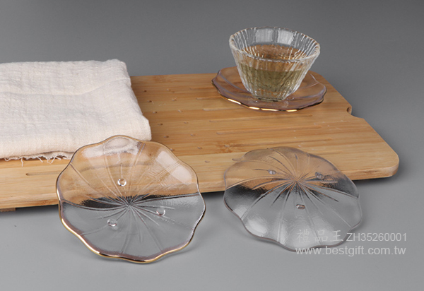 日式水晶玻璃茶托杯墊    商品貨號: ZH35260001