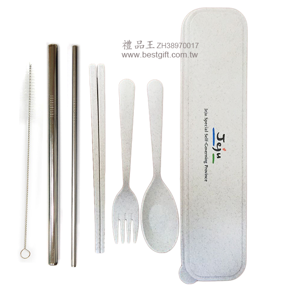 不鏽鋼餐具5件組小麥盒(粗12mm+細6mm)   商品貨號：ZH38970017   