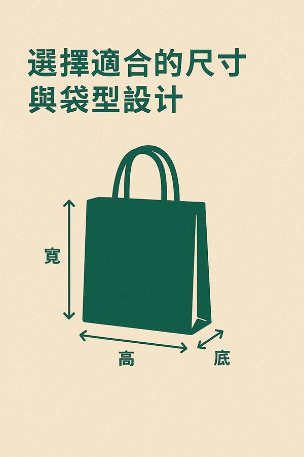 選擇適合的尺寸與袋型設計